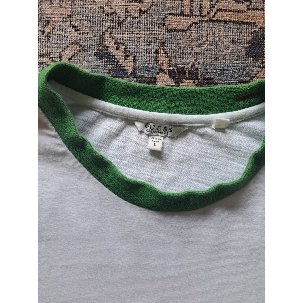 Guess x A$AP Rocky Originals Ringer Collab Embroidered ASAP Tee Size L Large - Picture 3 of 5